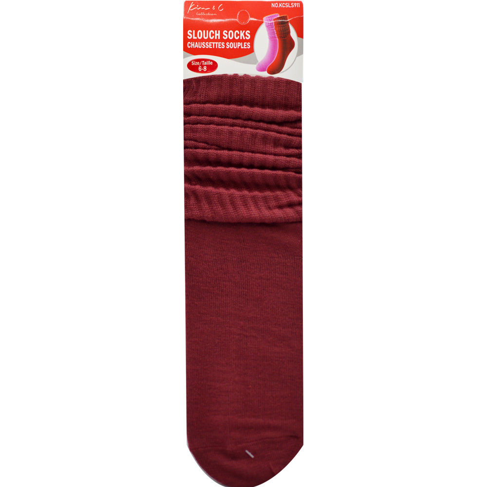 Slouch Socks 6-8 Burgundy (6pair/Pack) Slouch Socks 6-8 Burgundy (6pair/Pack)